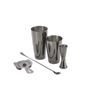 Barfly Starter Barware Set - Gun Metal Black